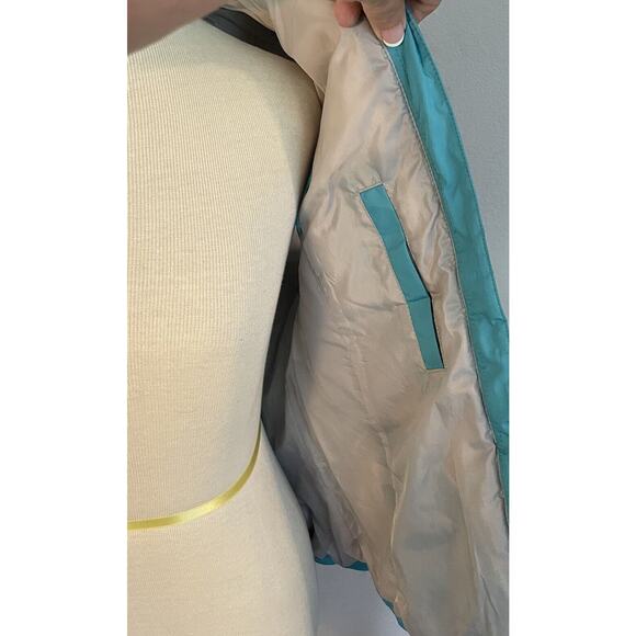 Eddie Bauer Women’s Down Vest Sz XS Turquoise Adjustable Waist Snaps EB650 - Picture 4 of 16